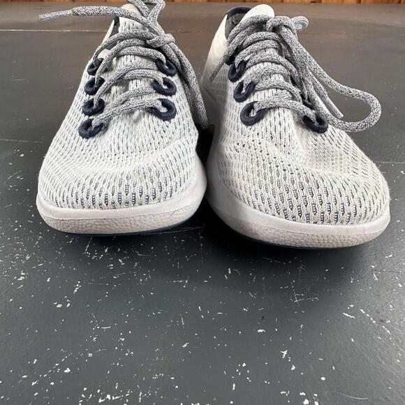 All Birds Tree Dasher White Blue ReRun Mesh Run Walk Womens 9 - Picture 2 of 9